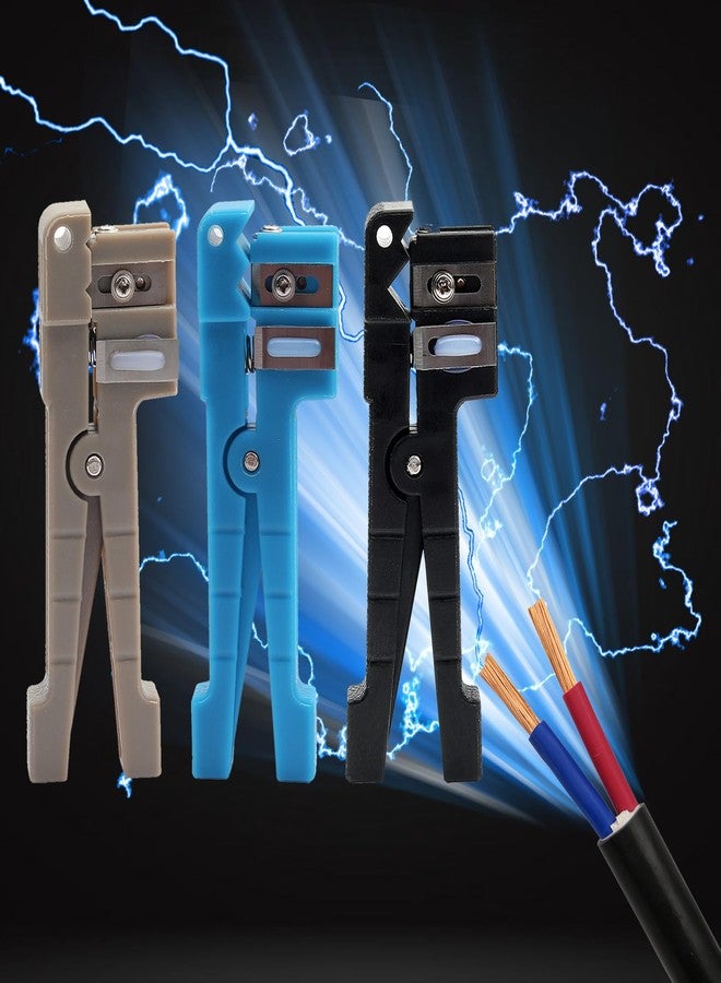 فلاين أداة قطع الألياف الضوئية، 3 قطع من أداة تجريد الكابلات المحورية، أداة قطع الكابلات، أداة تجريد غلاف الألياف الضوئية، أداة تجريد الأنبوب العازل لتجريد الألياف الضوئية البسيطة وكابل الألياف الضوئية - Image 2