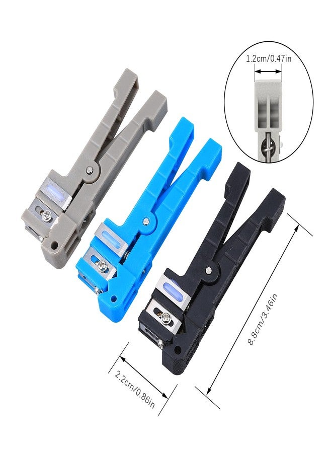 فلاين أداة قطع الألياف الضوئية، 3 قطع من أداة تجريد الكابلات المحورية، أداة قطع الكابلات، أداة تجريد غلاف الألياف الضوئية، أداة تجريد الأنبوب العازل لتجريد الألياف الضوئية البسيطة وكابل الألياف الضوئية - Image 3