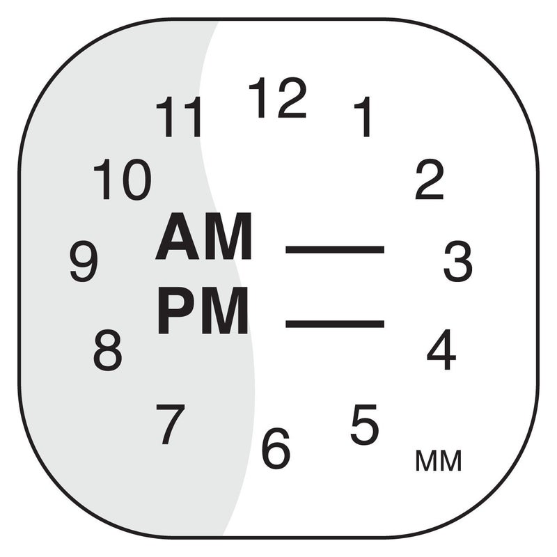 DayMark Safety Systems MoveMark IT110063 Clock Removable Label, 1" x 1" Roll of 1000 - Image 5
