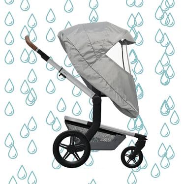 Joolz Rain Cover for Day Day2 Day3  Day Strollers  Windproof Waterproof  Compact Baby Travel Shield for Sun Dust Snow  Rain Protection  Easy to Store Clear  WaterRepellent  Grey - Image 2