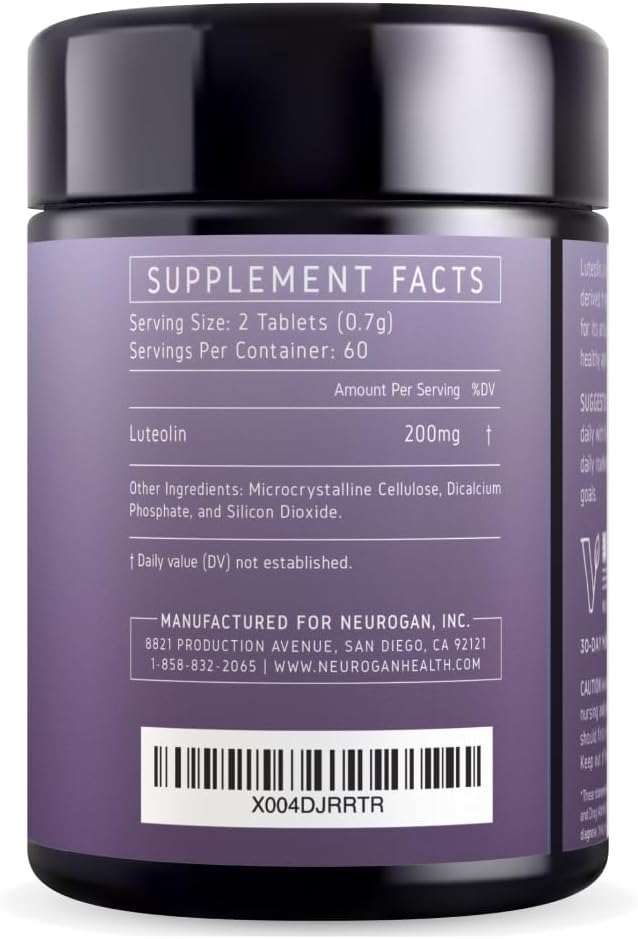 Neurogan Luteolin Supplement Tablets  200 MG 120 Ct  Natural Bioflavonoids Supplements for Cellular  Brain Health Immune Support  PlantBased Flavonoids Polyphenols Supplement for Men  Women - Image 2