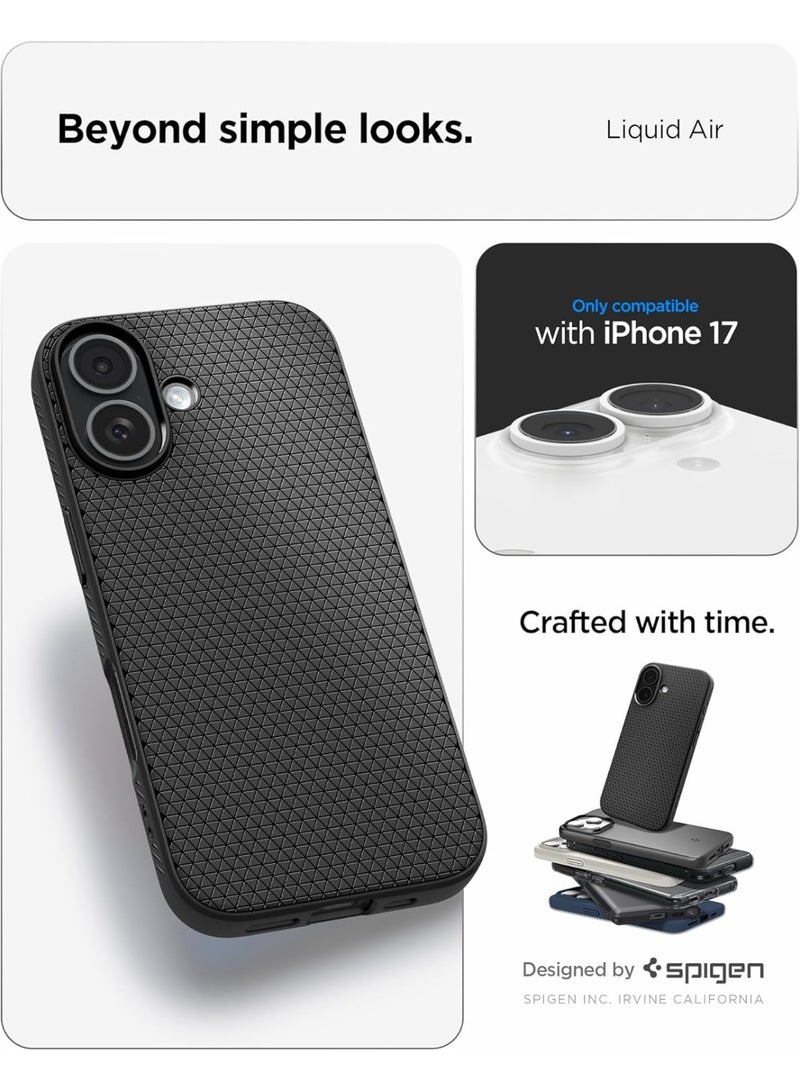 Spigen Liquid Air iPhone 17 Case Cover (2025) - Matte Black - Image 2