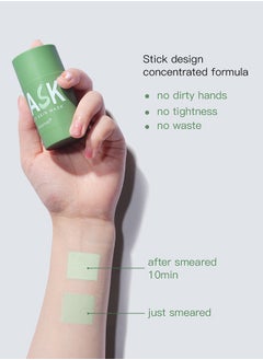 ibcccndc Green Tea Mask Stick for Face,Green tea deep cleanse mask, Green tea mask stick Blackhead Remover  - Image 4