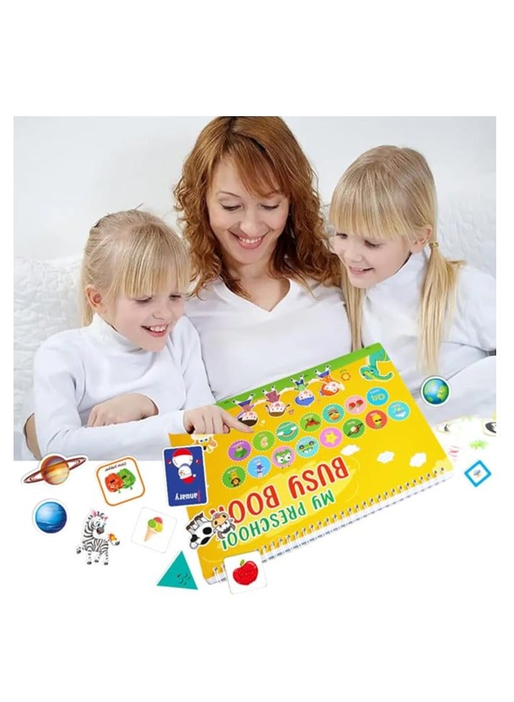 Montessori Preschool Busy Book for Toddlers Ages 3 and Up Preassembled-Preschool Learning Activities Homeschool Montessori Toys-Gifts for 3-5Year Old Kids Birthday Gifts (02#Yellow)  - Image 3