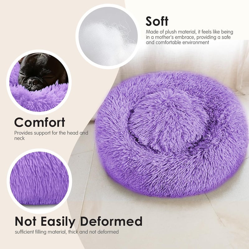 Hoewina Dog Beds Large Sized Dog and Cats, 32in Pet Beds for Large Pet, Washable Indestructible Extra Large Dog Bed (Purple) - Image 4