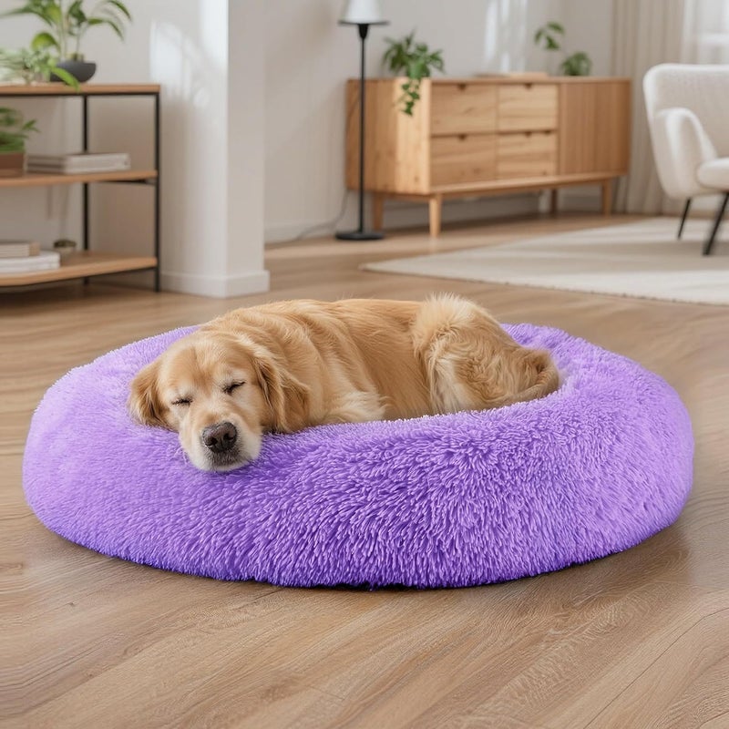 Hoewina Dog Beds Large Sized Dog and Cats, 32in Pet Beds for Large Pet, Washable Indestructible Extra Large Dog Bed (Purple) - Image 5