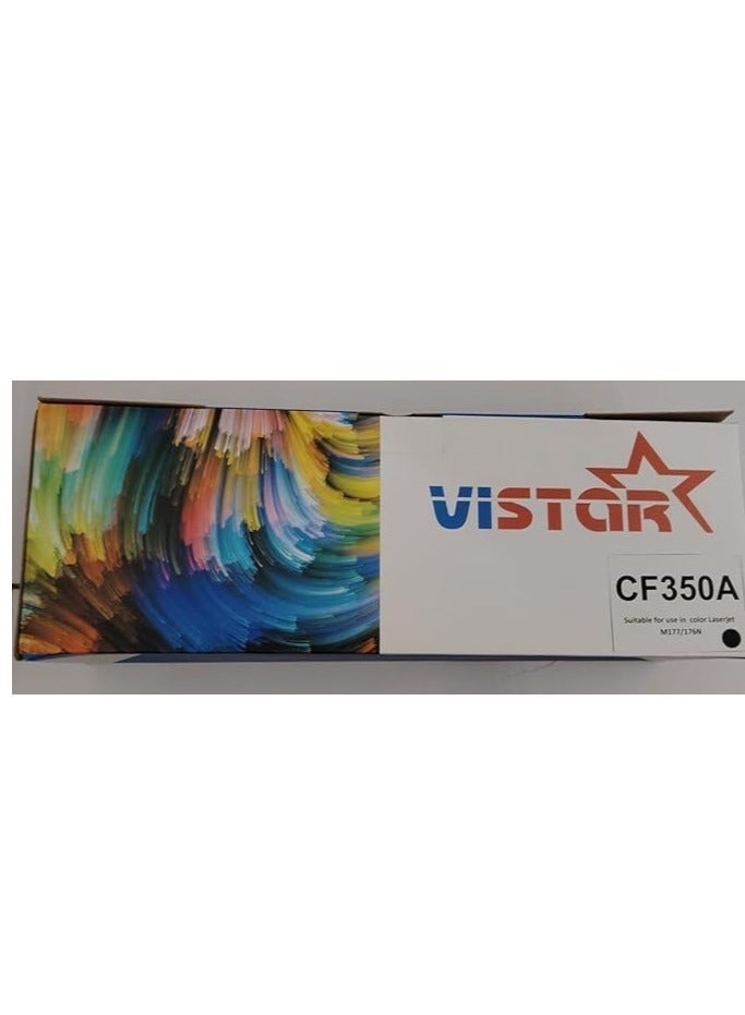 Vistara حبر فيستار لطابعات LaserJet CP1020 M176n M177fw الملونة، أسود - Image 1