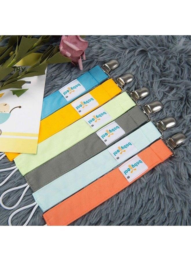 babygoal - Pacifier Clips 6 Pack Pacifier Holder For Boys And Girls Fits Most Pacifier Styles & Baby Toys And Baby Gift 6Mp10 - Image 1