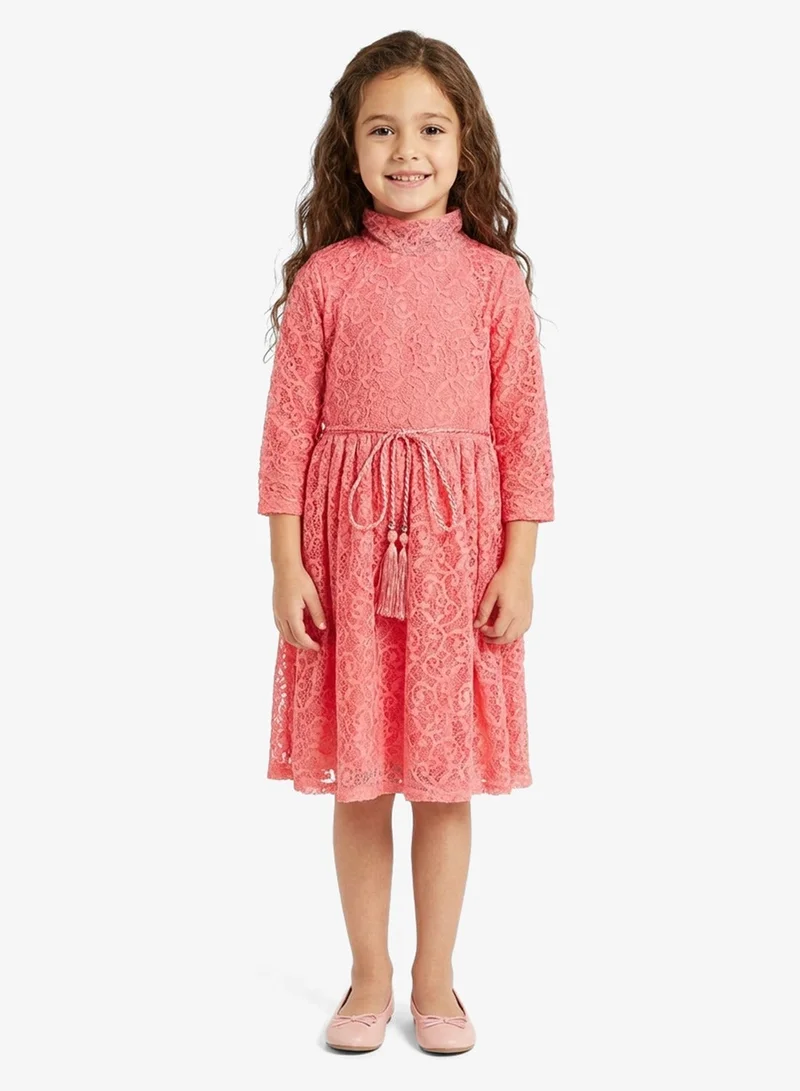 Little Golden Apple Little Lace Tassel Dress