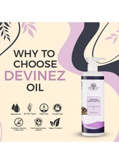 Devinez Jamaican Black Castor Certified Coldpressed Oil 100Ml With Pump Organic For Hair Growth Stronger Hair Skin & Nails No Mineral Oil & Silicones  - Image 3