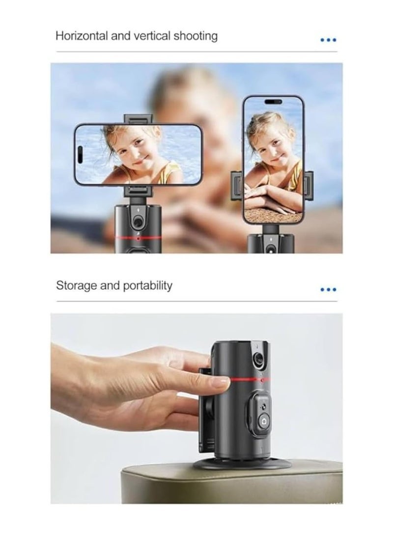 ELTRAZONE 360° Auto Face Tracking Gimbal Stabilizer for Smartphones/Smart AI Motion Sensor, No App Required, Remote Shutter,Perfect for Selfies, Vlogs, Live Streaming, Video Recording, Gesture Control Tripo  - Image 4