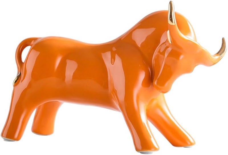 Creative Tabletop Cattle Sculpture Home Decor for Living Room Office Unique Photography Prop - Image 1