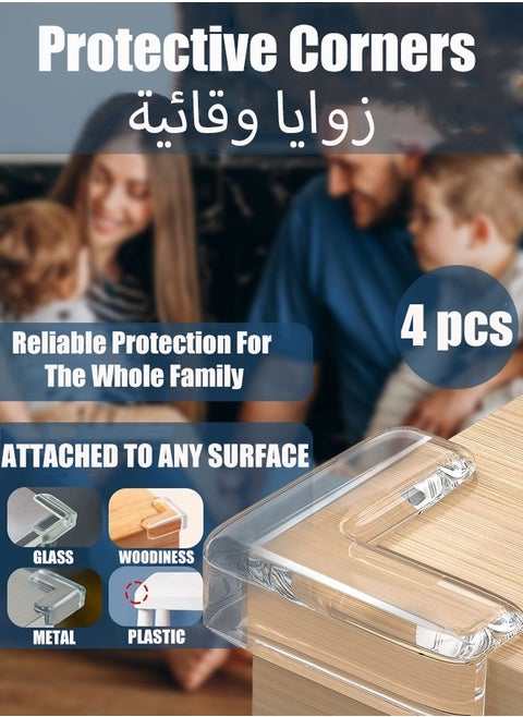 Corner Guards Furniture Corner and Edge Safety Bumpers Baby Proofing Edge Protector Strip Clear Silicone Soft Corner Protectors Kids Soft Table Corner Protectors for Child for Furniture Against Sharp Corners for Sharp Corners of Cabinets Tables Drawers
