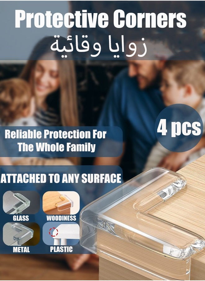 Generic - Corner Guards Furniture Corner and Edge Safety Bumpers Baby Proofing Edge Protector Strip Clear Silicone Soft Corner Protectors Kids Soft Table Corner Protectors for Child for Furniture Against Sharp Corners for Sharp Corners of Cabinets Tables Drawers - Image 1