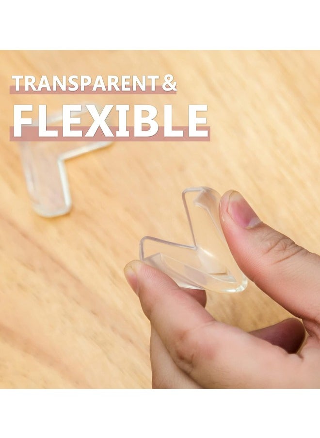 Generic - Corner Guards Furniture Corner and Edge Safety Bumpers Baby Proofing Edge Protector Strip Clear Silicone Soft Corner Protectors Kids Soft Table Corner Protectors for Child for Furniture Against Sharp Corners for Sharp Corners of Cabinets Tables Drawers - Image 1