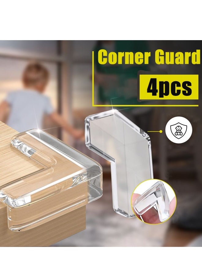 Generic - Corner Guards Furniture Corner and Edge Safety Bumpers Baby Proofing Edge Protector Strip Clear Silicone Soft Corner Protectors Kids Soft Table Corner Protectors for Child for Furniture Against Sharp Corners for Sharp Corners of Cabinets Tables Drawers - Image 1