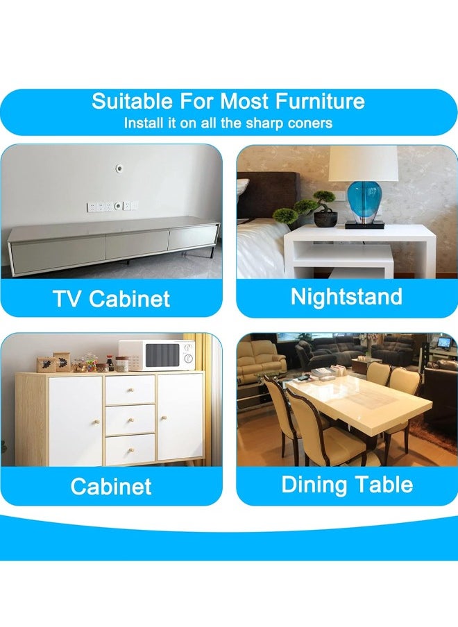 Generic - Corner Guards Furniture Corner and Edge Safety Bumpers Baby Proofing Edge Protector Strip Clear Silicone Soft Corner Protectors Kids Soft Table Corner Protectors for Child for Furniture Against Sharp Corners for Sharp Corners of Cabinets Tables Drawers - Image 1