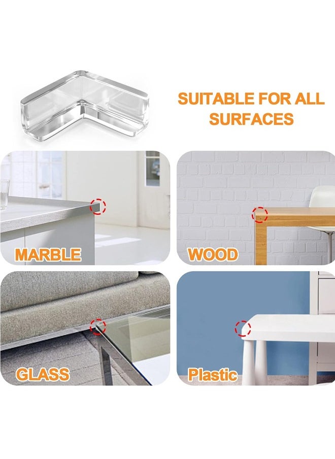 Generic - Corner Guards Furniture Corner and Edge Safety Bumpers Baby Proofing Edge Protector Strip Clear Silicone Soft Corner Protectors Kids Soft Table Corner Protectors for Child for Furniture Against Sharp Corners for Sharp Corners of Cabinets Tables Drawers - Image 1
