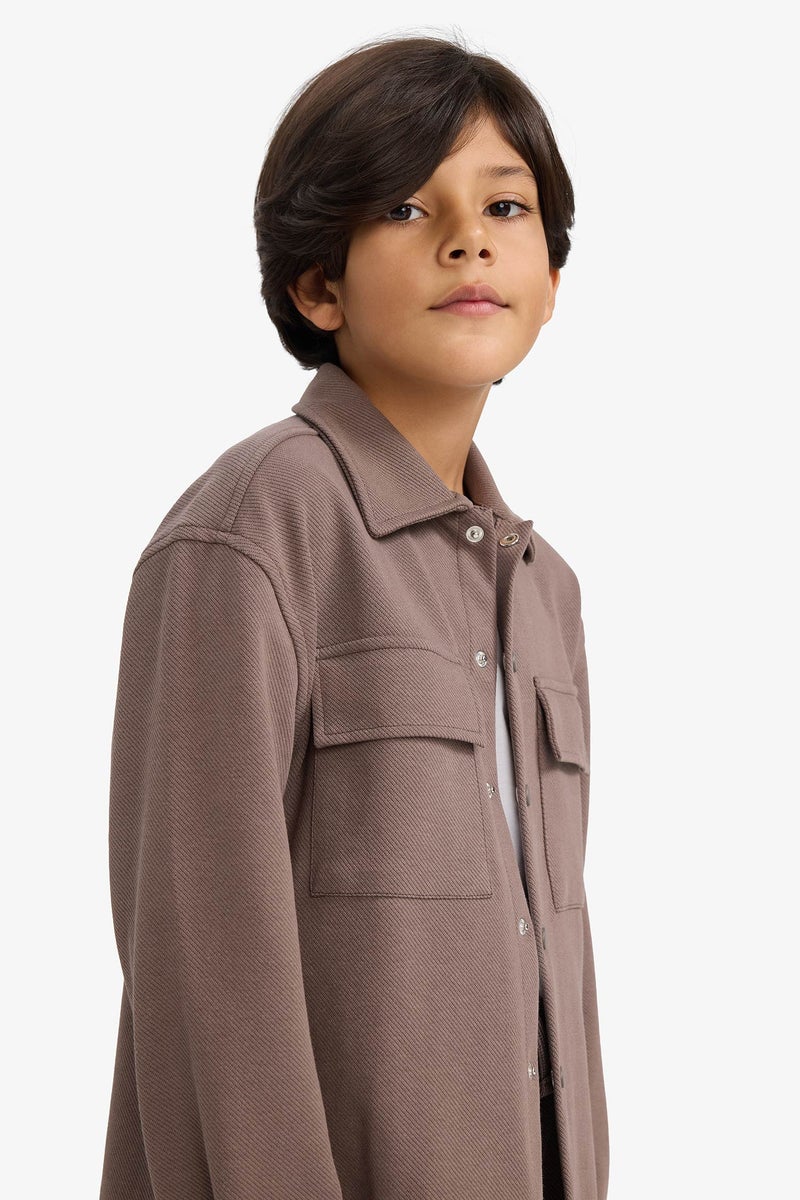 DeFacto Brown Boy Oversize Fit Jacket Casual - Image 3