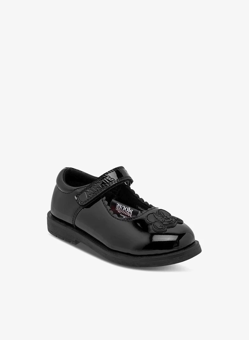 ديزني حذاء ميني ماوس بناتي بشريط لاصق للإغلاق