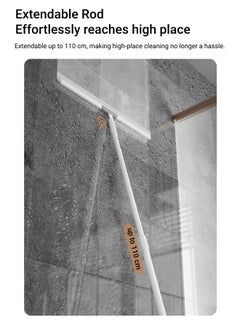 XiuWoo Rubber Squeegee Broom for Floor,Silicone Pet Hair Remover,Long Handle Window Squeegee,Magic Broom for Indoor Cleaning,Cleans glass, hair, fine dust, liquids, suitable for Smooth Floors, Rugs, Windo  - Image 4