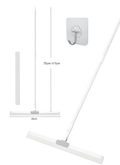 XiuWoo Rubber Squeegee Broom for Floor,Silicone Pet Hair Remover,Long Handle Window Squeegee,Magic Broom for Indoor Cleaning,Cleans glass, hair, fine dust, liquids, suitable for Smooth Floors, Rugs, Windo  - Image 2