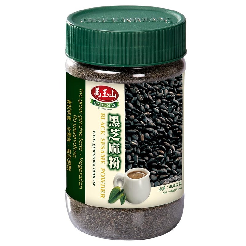 GREENMAX SINCE 1961 Greenmax Black Sesame Powder 100 Pure  400g 14oz Toasted Black Sesame Flour  High Fiber  Calcium  No Additives  For Milk Smoothies Baking Soup  Desserts  Product of Taiwan - Image 3