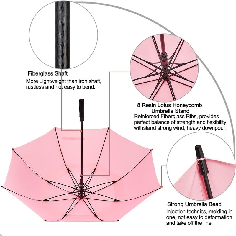 G4Free 47/54/62/68 Inch Golf Umbrella Auto Open Windproof Umbrella Double Canopy - Image 4