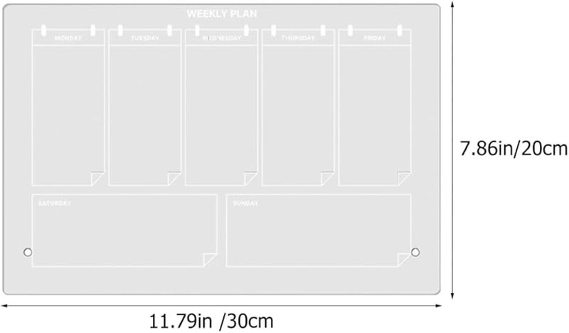 Angoily Acrylic Memo Board with Markers Multi Functional Message Board for Home School Office - Image 3