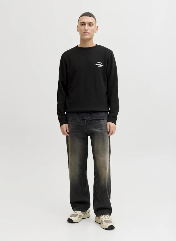 JACK & JONES  Graphic Crew Neck Sweatshirt for Men | Best Price UAE