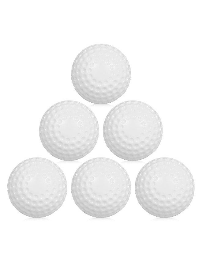 Generic - 6 Pack 9 Inch PU Dimpled Baseballs with Drawstring Carry Bag for Pitching Machine Practice - Image 1