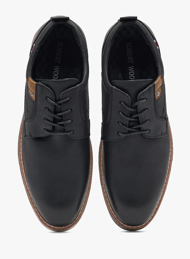 Robert Wood Welt Detail Casual Lace Ups