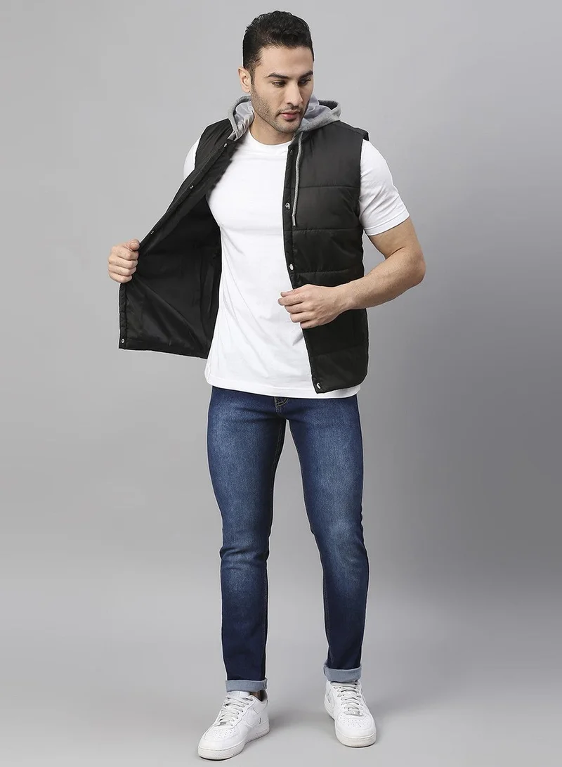 دينيس لينغو جاكيت رجالي أسود بوليستر % بقصة عادية