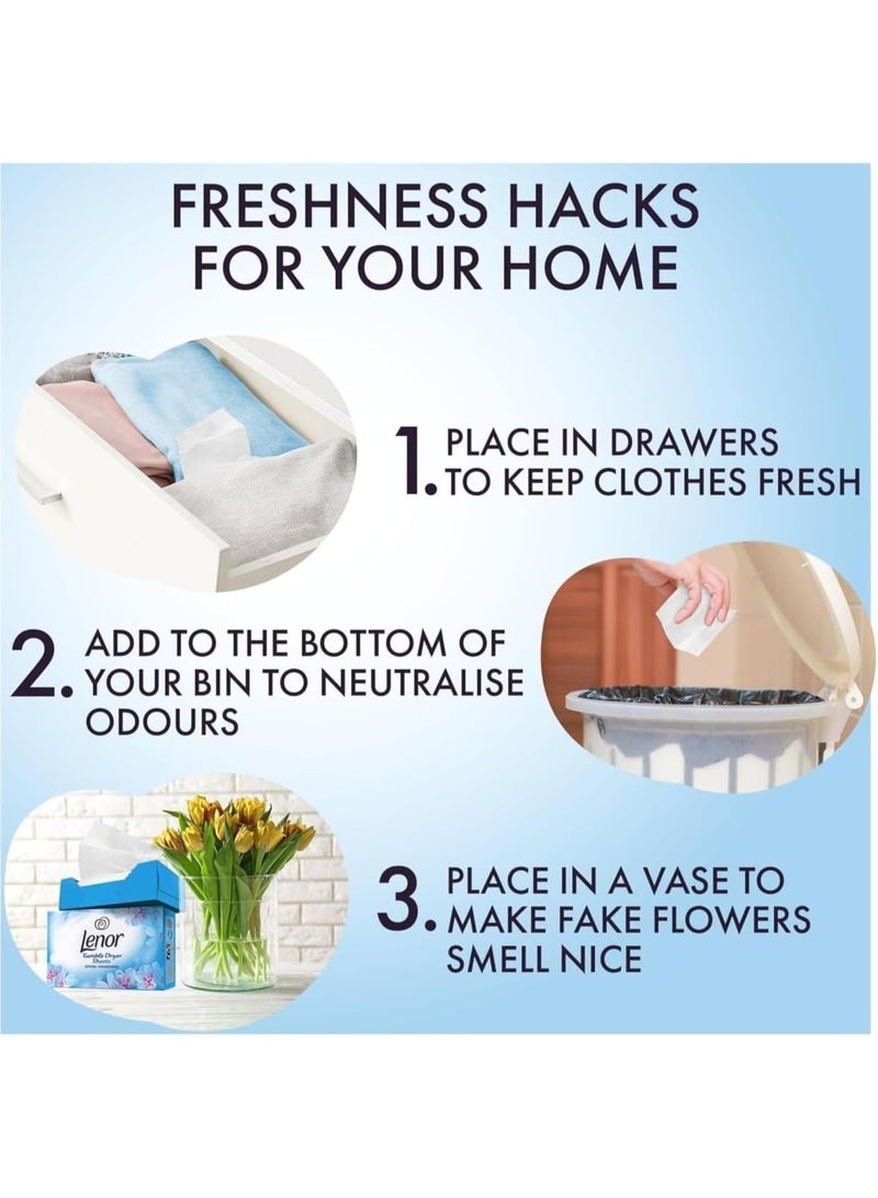 Lenor Tumble Dryer Fabric Sheets Spring Awakening, Pack of 2 x 34 Sheets - Image 4