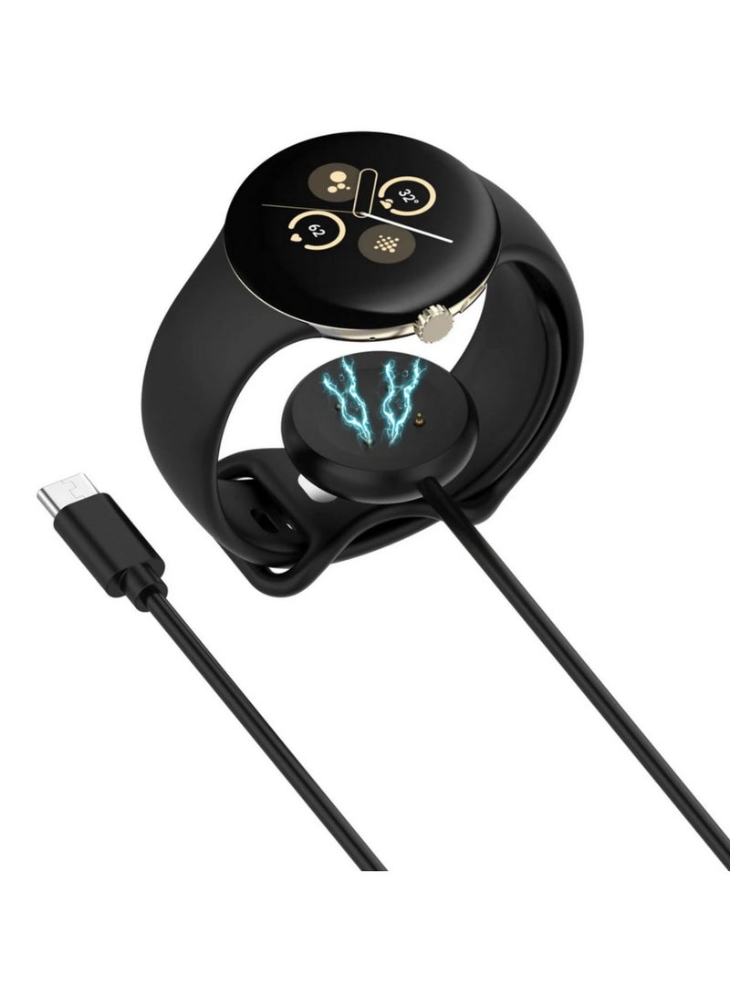 شاحن ساعة 1M لساعة جوجل بيكسل 2، واجهة Type C، شاحن سريع، محول شحن لساعة ذكية، كابل شحن مغناطيسي محمول، شاحن Type C - Image 1