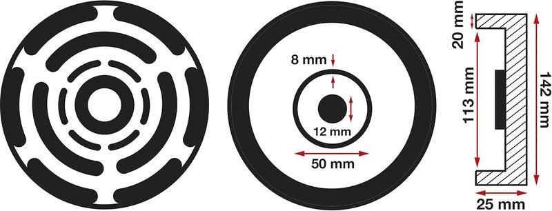 BGS 6477 | Rubber Pad | for Auto Lifts | Ø 140 mm - Image 2