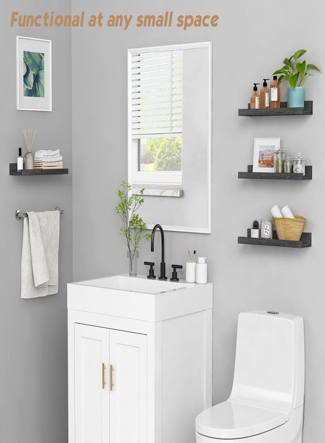 Forbena Black Floating Shelves for Wall Set of 4, Picture Ledge Shelf (16", Black) - Image 5