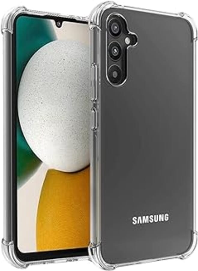 Samsung Galaxy A34 5G Case Cover Clear Back Air Cushion Soft Silicone Shockproof Anti-Scratch Protective Bumper Shell Corner for Samsung Galaxy A34 5G by Emodil ® (Transparent)