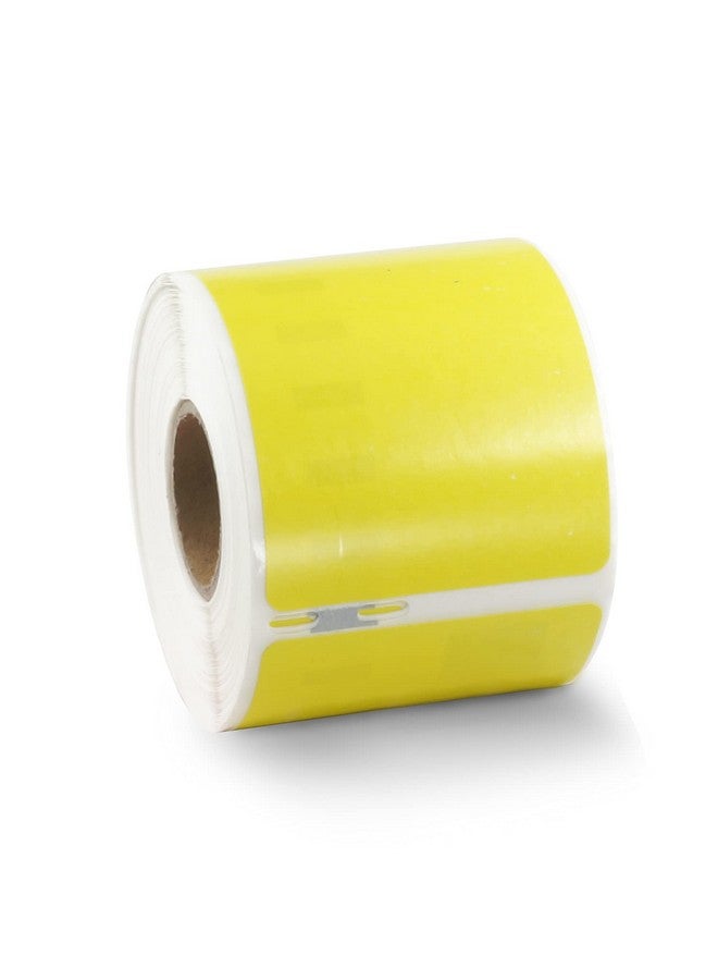 BETCKEY Colored Labels Compatible With Dymo 30323 (2 1 8" X 4") Name Badge Labels Compatible For Dymo Labelwriter Thermal 450 4Xl & Zebra Desktop Printers [1 Roll 220 Labels Yellow] - Image 1
