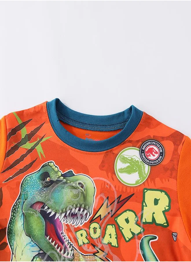 babyqlo Roar T-Rex Glow-in-the-Dark PJs for Boys