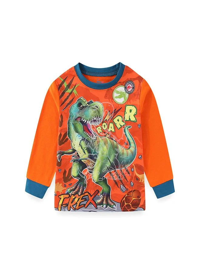 babyqlo Roar T-Rex Glow-in-the-Dark PJs for Boys
