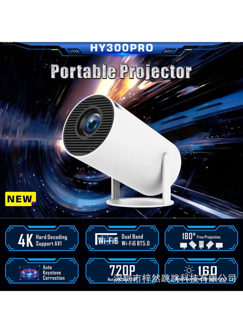 Generic Rotatable Mini Projector - Support 4K - Smart Projector with 5G Dual-band Wifi and Bluetooth 5.0 - Mobile Home Theater - Compatible With Android/iOS/Windows/TV Stick/HDMI/USB.  - Image 2