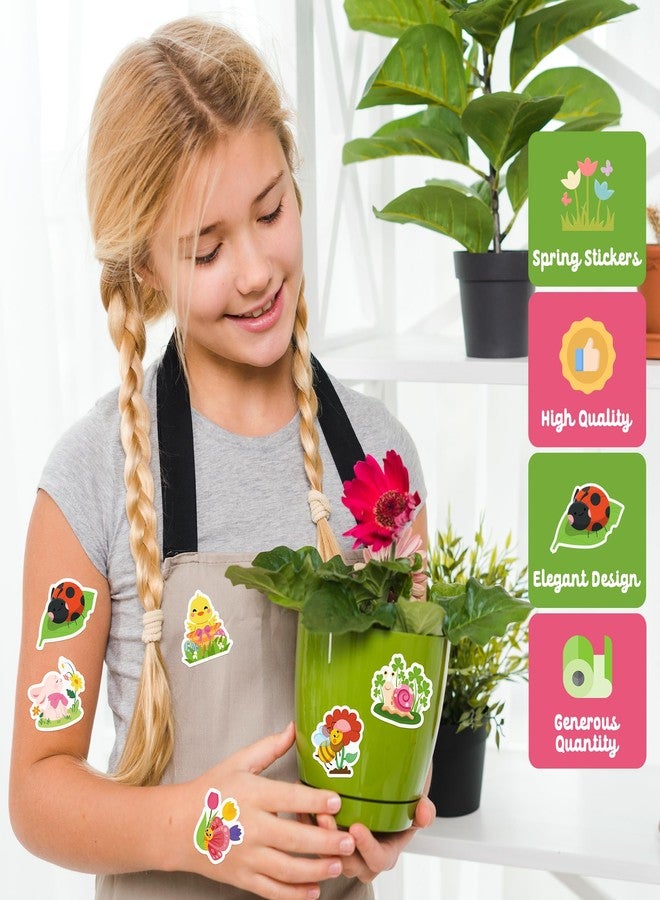 Kirako 500Pcs Spring Animal Stickers for Kids, Colorful Insect & Flower Self-Adhesive Labels Incentive Stickers Decals for Toddlers Classroom Teacher Rewards DIY Crafts Party Favors Gift - Image 4