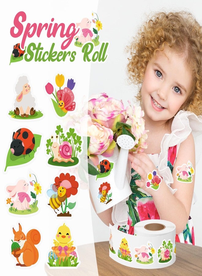 Kirako 500Pcs Spring Animal Stickers for Kids, Colorful Insect & Flower Self-Adhesive Labels Incentive Stickers Decals for Toddlers Classroom Teacher Rewards DIY Crafts Party Favors Gift - Image 3