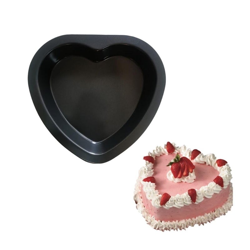 Casa Azul Heart Cake Pan 9Inch Bakeware NonStick Carbon Steel Pan Deep Dish Oven Baking Mold Baking Tray Ovenware for Cakes Bread Pizza Cookies - Image 1