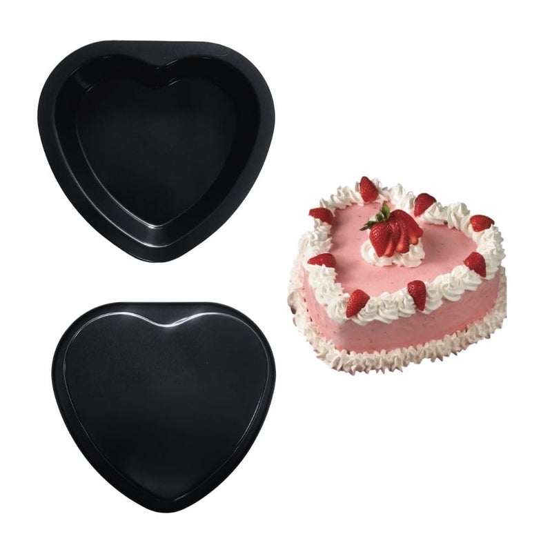 Casa Azul Heart Cake Pan 9Inch Bakeware NonStick Carbon Steel Pan Deep Dish Oven Baking Mold Baking Tray Ovenware for Cakes Bread Pizza Cookies - Image 2