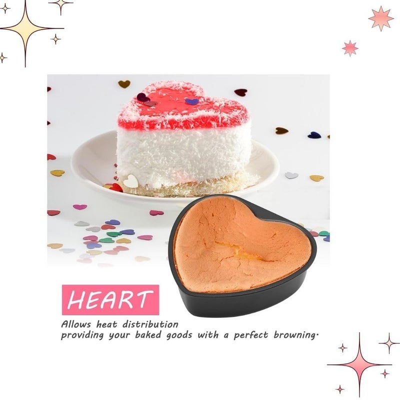 Casa Azul Heart Cake Pan 9Inch Bakeware NonStick Carbon Steel Pan Deep Dish Oven Baking Mold Baking Tray Ovenware for Cakes Bread Pizza Cookies - Image 4