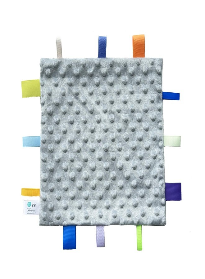 CREVENT Tag Security Blankets for Babies, Soft Small Loveys for Girls, Baby Comforter Sensory Blanket, Great Gifts for Birthday Baby Shower 10"X10" (Dinosaur+Blue) - Image 4