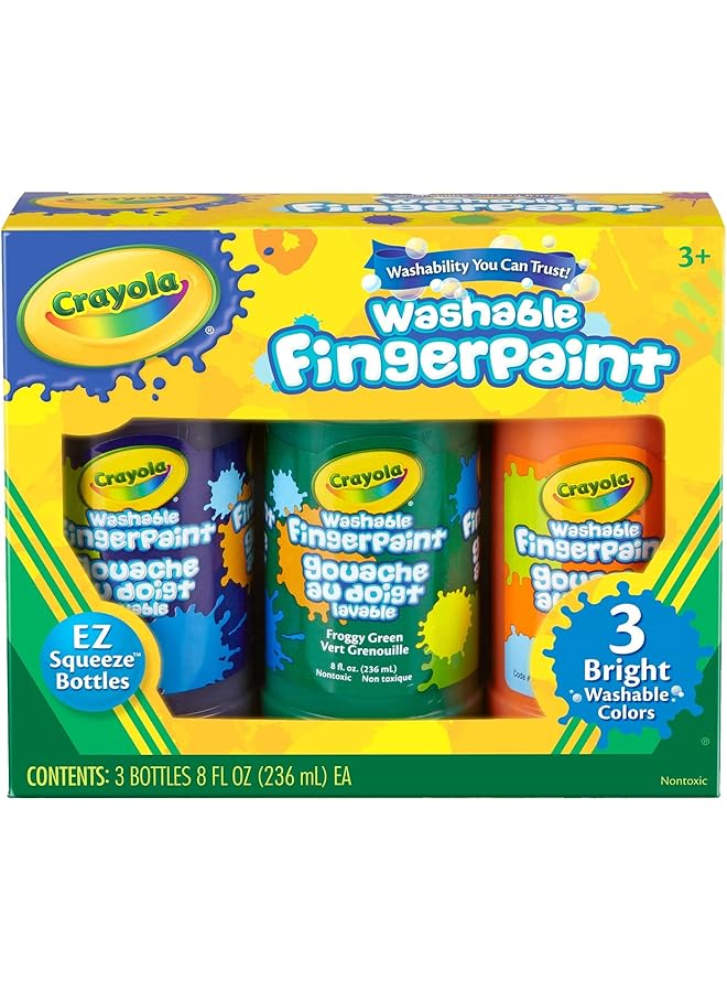 كرايولا 3 قيراط. 8 أوقية. ألوان زاهية لطلاء الأصابع قابلة للغسل - Image 1