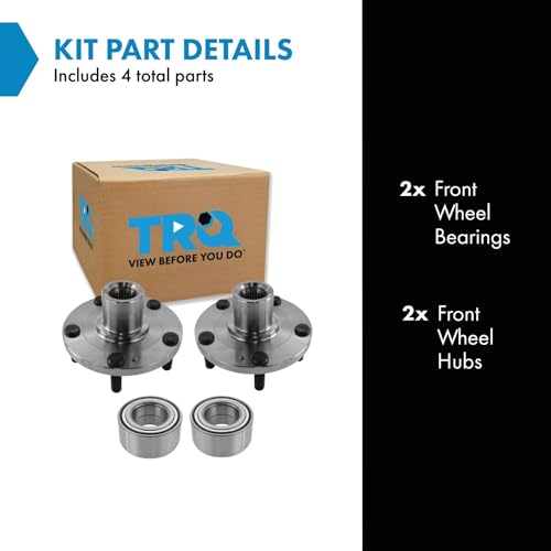 TRQ طقم محامل العجلات الأمامية و محور العجلات TRQ مكون من قطعتين متوافق مع هيونداي سوناتا 2006-2013، توكسون 2010-2017، XG350 2003-2005، كيا أوبتيما 2007-2010، روندو 2011-2014، سبورتاج 2011-2014 - Image 2